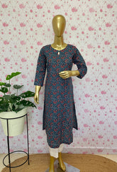 Teal blue kurti - kasumi.in